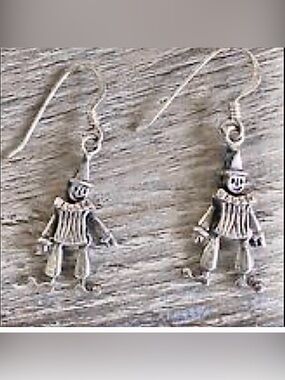 Sterling silver Clown Earrings with Moving parts!